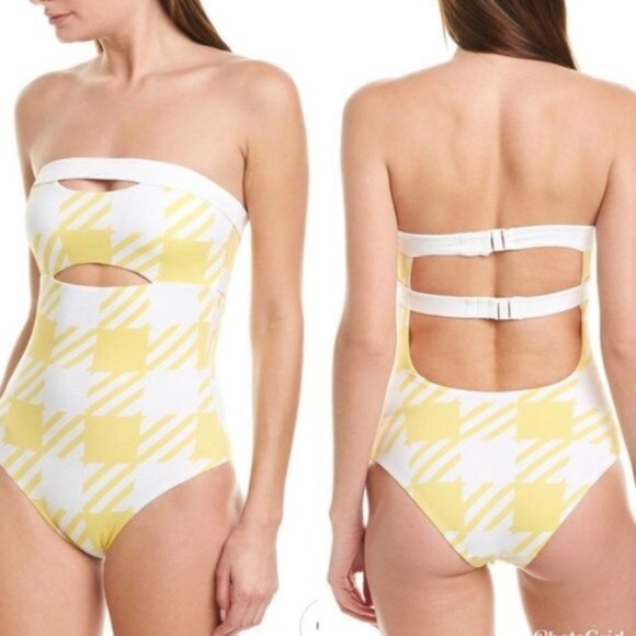 Onia Natalie Cutout Strapless One-Piece Swimsuit - Picture 3 of 9